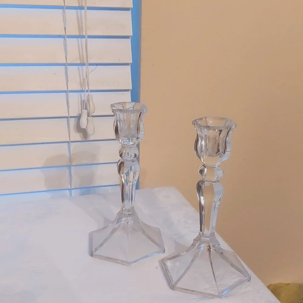 Crystal candle holders - Picture 2 of 3